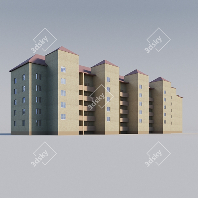 Modern Brick Home in Megion City 3D model image 1
