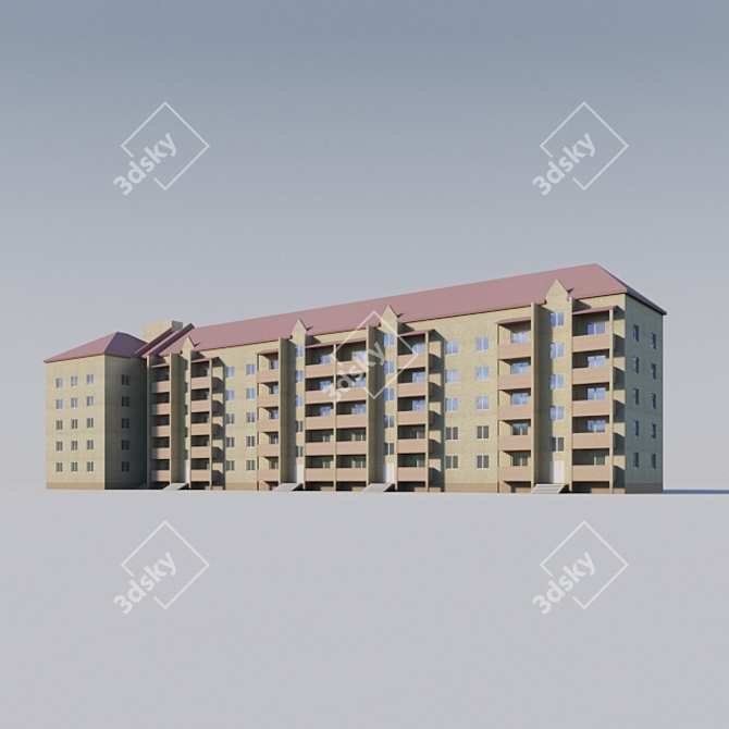 Modern Brick Home in Megion City 3D model image 3