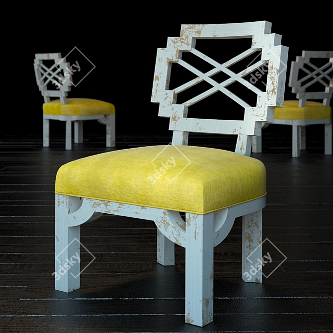 Elegance Defined: Mont Chair Pair 3D model image 1