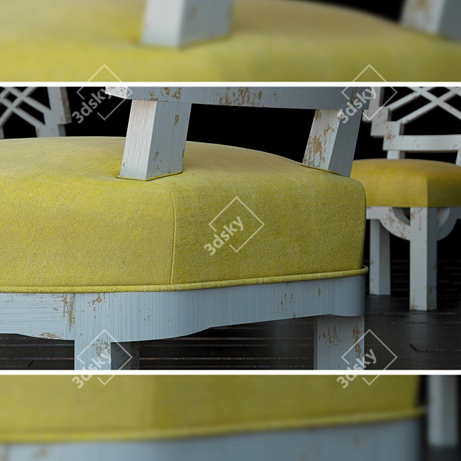 Elegance Defined: Mont Chair Pair 3D model image 2