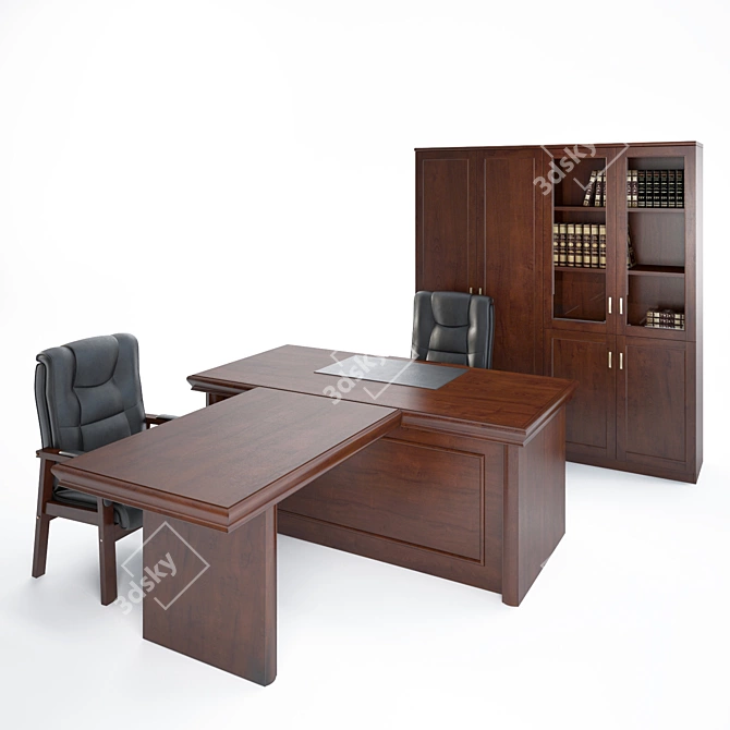 Executive Suite "Hamilton": Complete Cabinet Set 3D model image 2