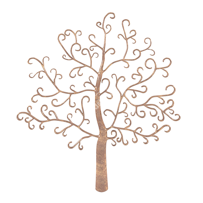 Elegant Wrought Vine Tree 3D model image 2