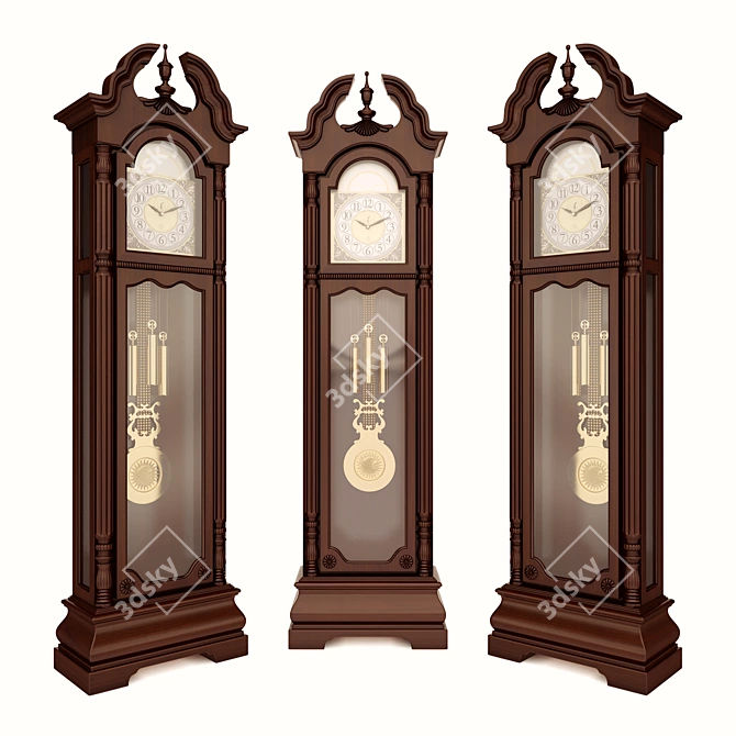 Timeless Elegance: Howard Miller Grandfather Clock 3D model image 1