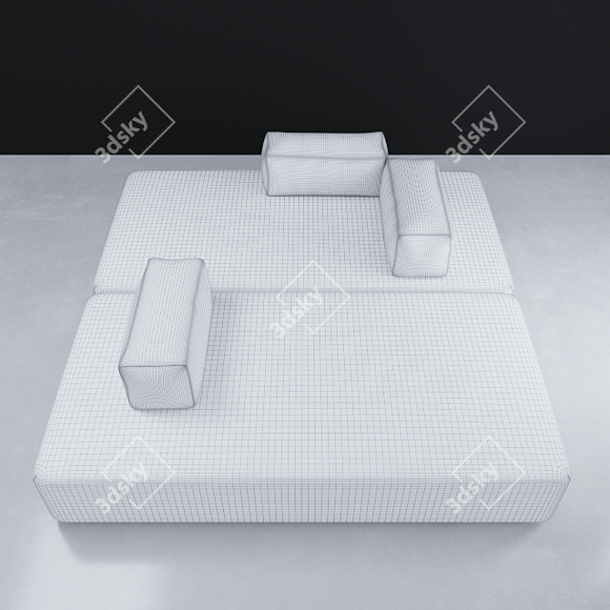 Modern Ribbon Sofa for Home Collection 3D model image 2