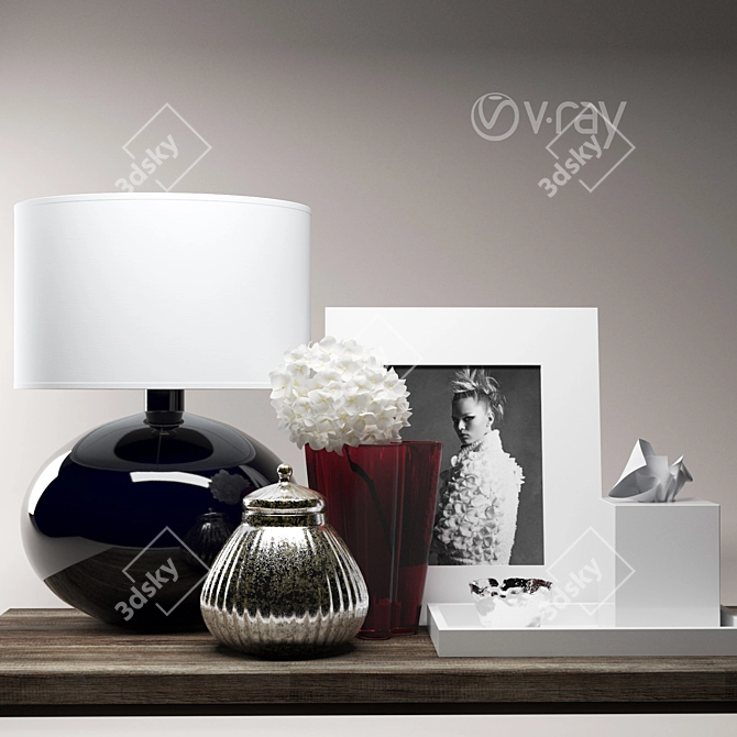 Kelly Hoppen Decor Set: Perfect for Console and Night Tables 3D model image 2