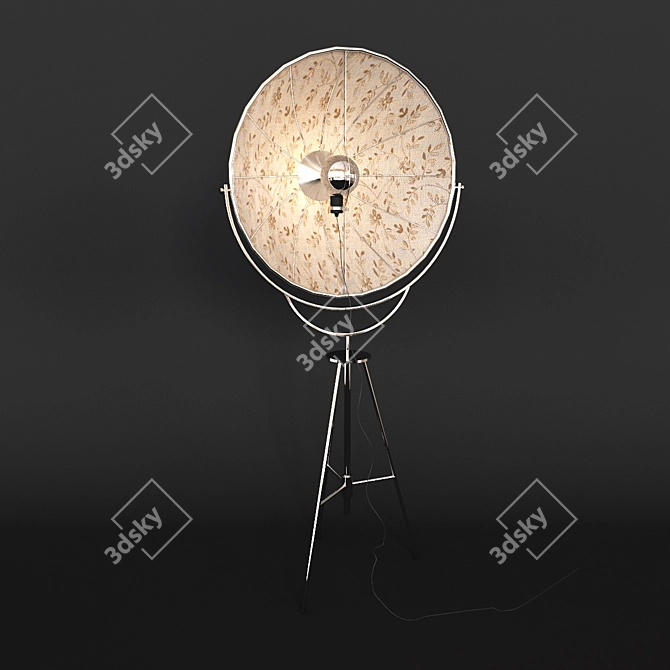 Fortuny Floor Lamp: Timeless Elegance Illuminated 3D model image 1