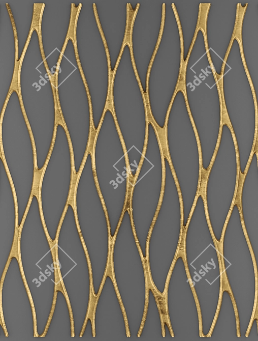 Abstract Wall Panel Decoration 3D model image 3