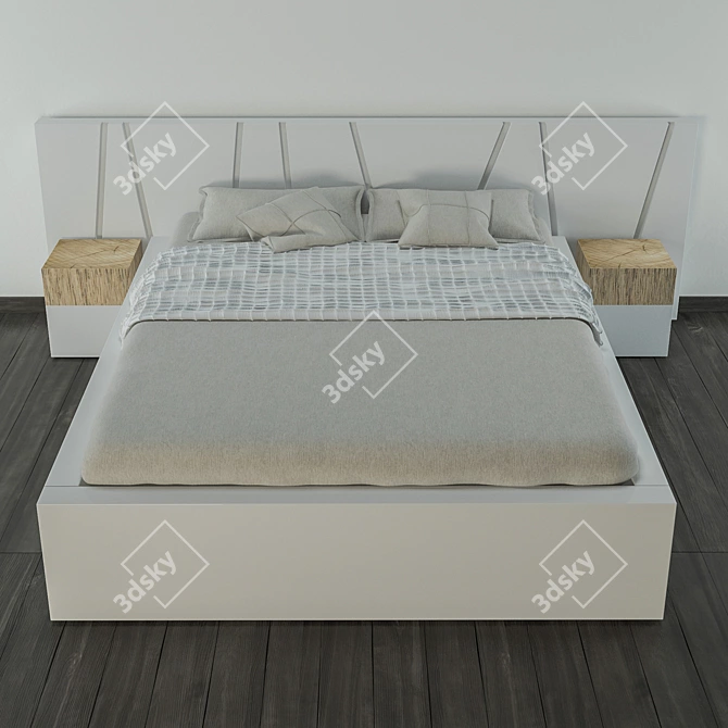 Eco Dream Bed: The Perfect Sustainable Sleep 3D model image 1