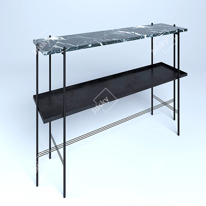 Gubi TS Console Table: Elegant Design & Spacious Size 3D model image 1