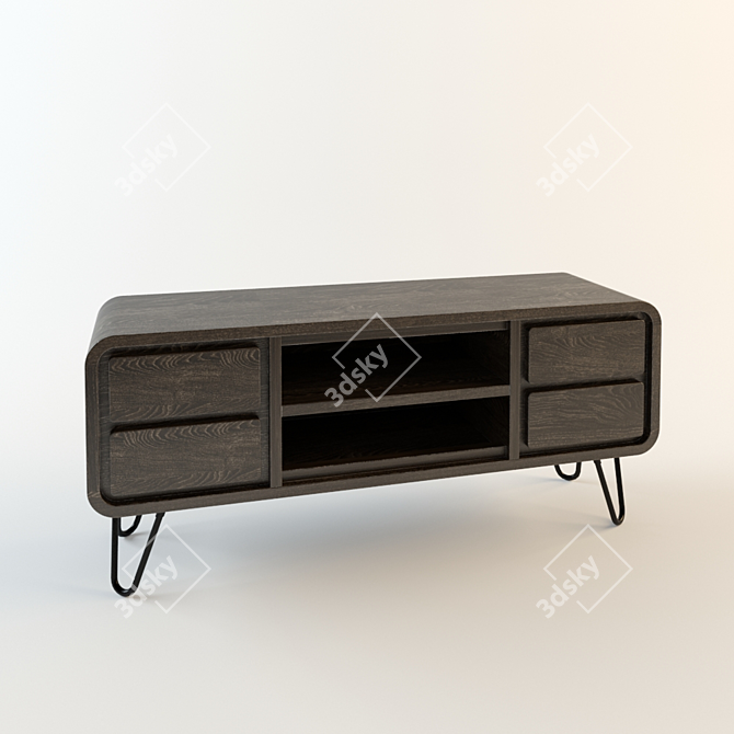 Loft Designe 240 - Modern TV Console 3D model image 2