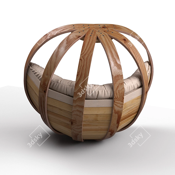 Elevate your comfort with the Rocking Chair Cradle 3D model image 2