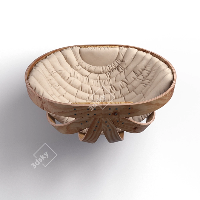 Elevate your comfort with the Rocking Chair Cradle 3D model image 3