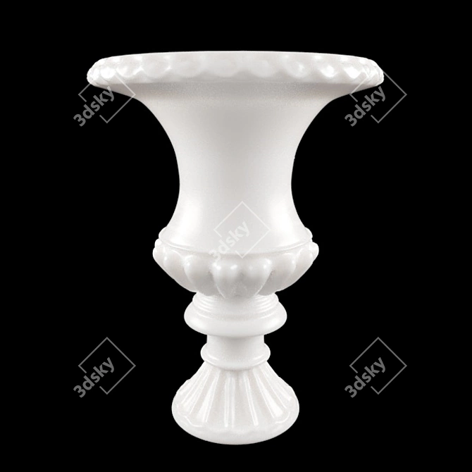 Elegant Marble Antique Vase 3D model image 1