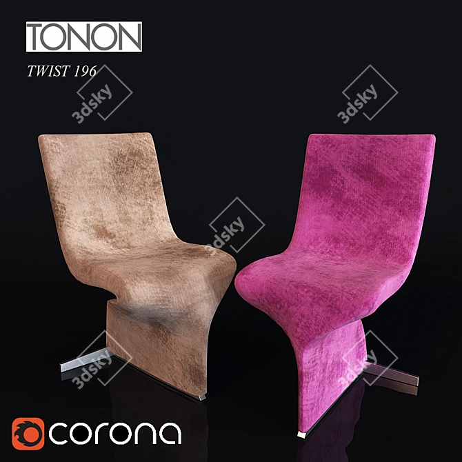 Romantic Twist Chair 3D model image 1