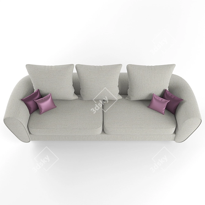 Cozy and Stylish Fabric Sofa 3D model image 2