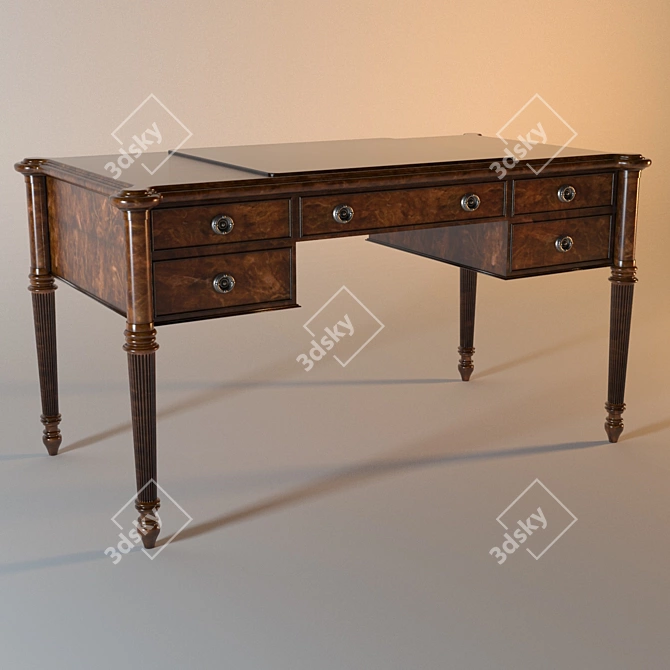 Elegant Scarborough House Lady's Desk 3D model image 2