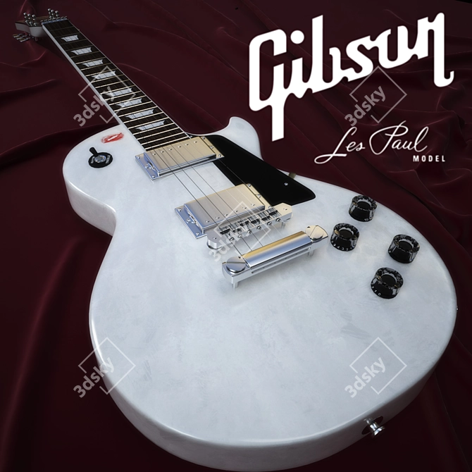 Gipson Les Paul Studio: Alpine White 3D model image 2