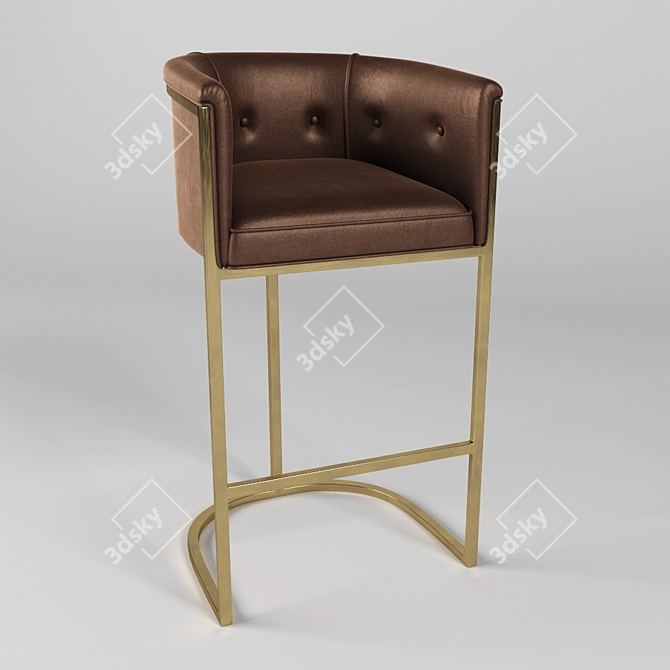 Calvin Arteriors Home Barstool - Stylish and Functional 3D model image 1