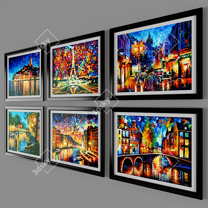 Artistic Oil Paintings: Vibrant and Timeless 3D model image 3