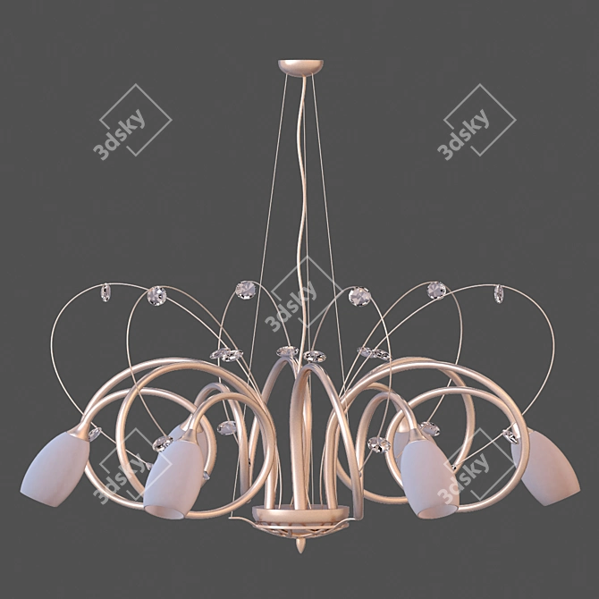 Elegant Kikka Oro Chandelier & Sconces 3D model image 2