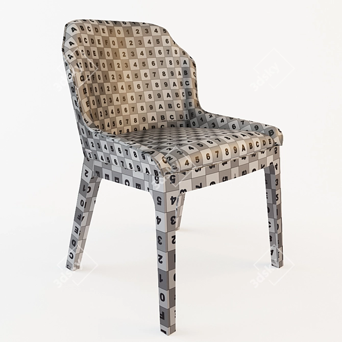 Elegant Musa Chair - 560x600x800 3D model image 3