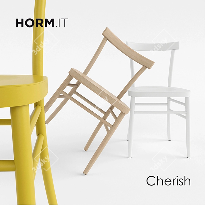 Modern Comfort: Horm Cherish Chair 3D model image 2