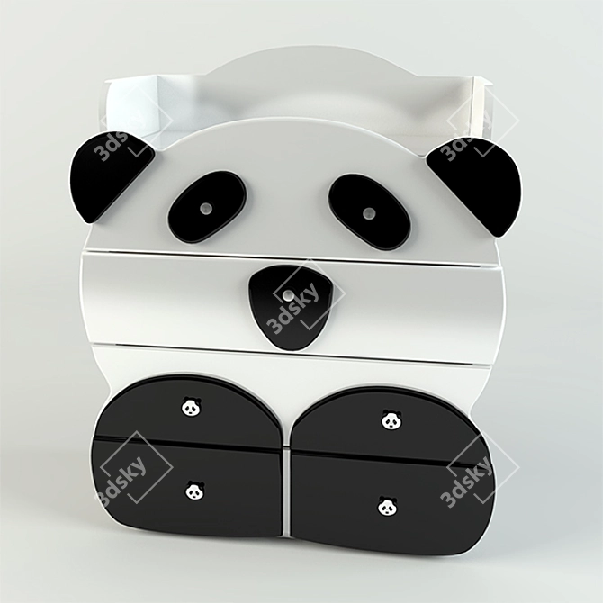 Panda Kids Furniture Set 3D model image 2