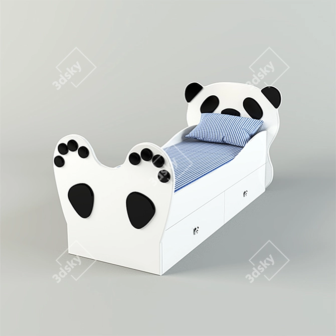 Panda Kids Furniture Set 3D model image 3