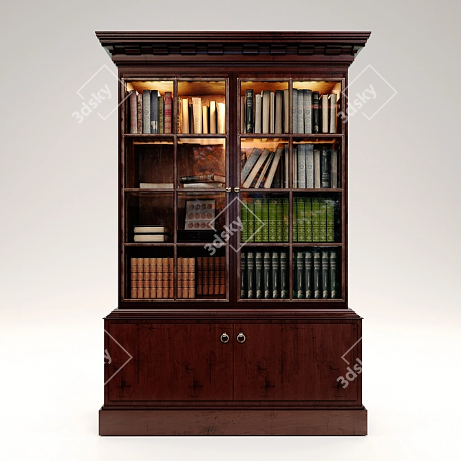 Elegant Baker China Cabinet 3D model image 1