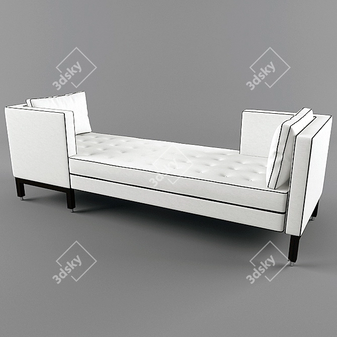 Mid-Century Dunbar Tête-à-Tête Sofa 3D model image 1