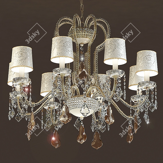 GALA 5100 8+2 Chandelier by Masiero 3D model image 1