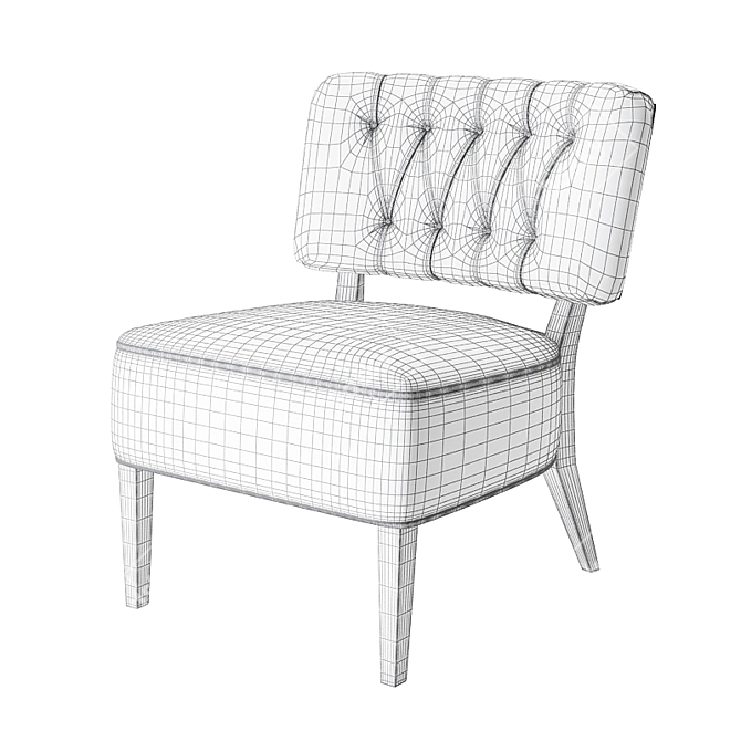 Elegant Victoria Lounge Chair 3D model image 3