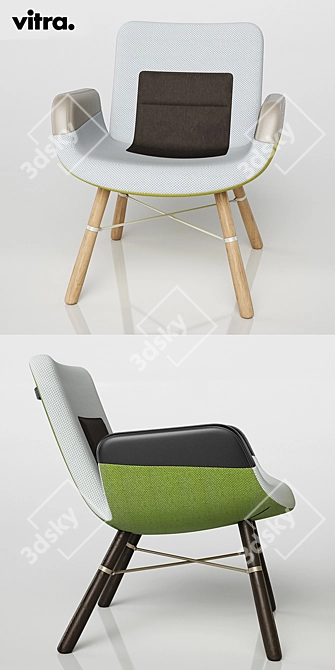 Modern East River Chair. 3D model image 2