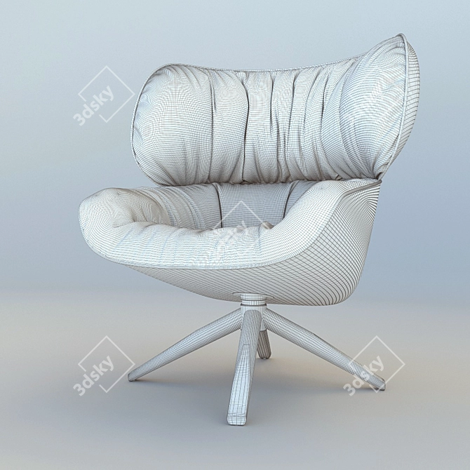 Sleek Armchair: Tabano 3D model image 3