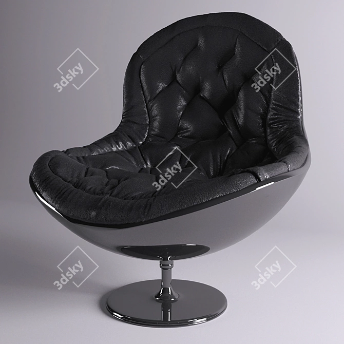 Elegant 3ds Max Armchair 3D model image 1