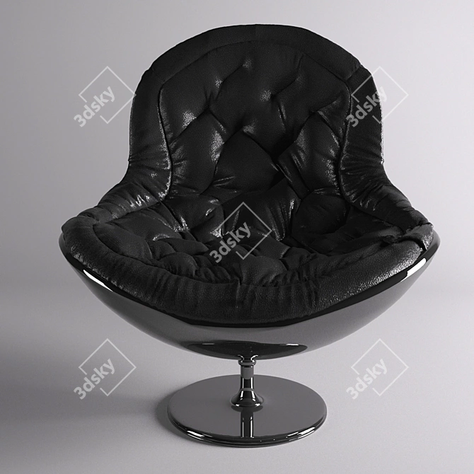 Elegant 3ds Max Armchair 3D model image 2