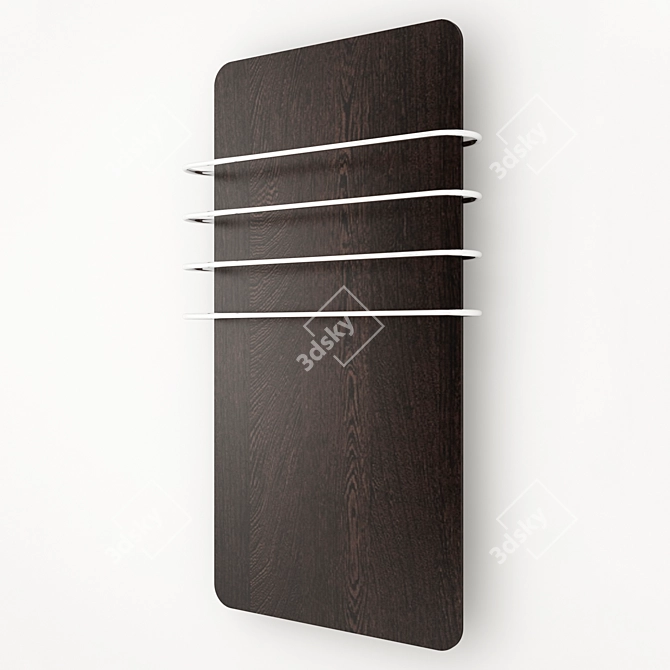 Saturno: The Stylish Infrared Wood Heater 3D model image 1