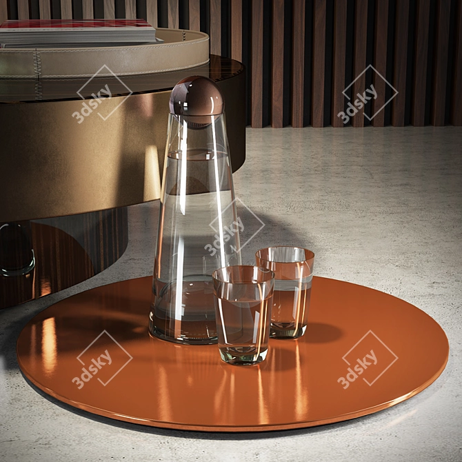 Elegant Minotti Decor Set 3D model image 3