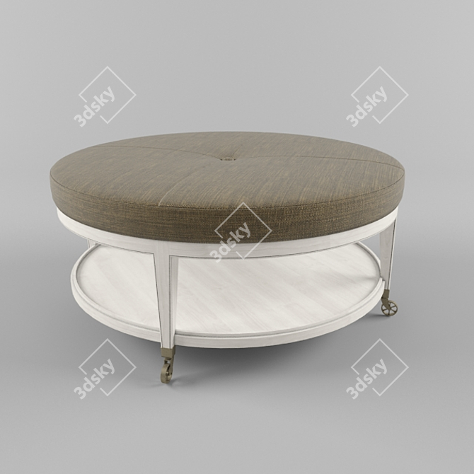 Elegant W158C-OT Lorenzo Ottoman 3D model image 1