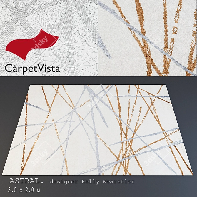 Astral Carpet Vista: Kelly Wearstler Design 3D model image 1