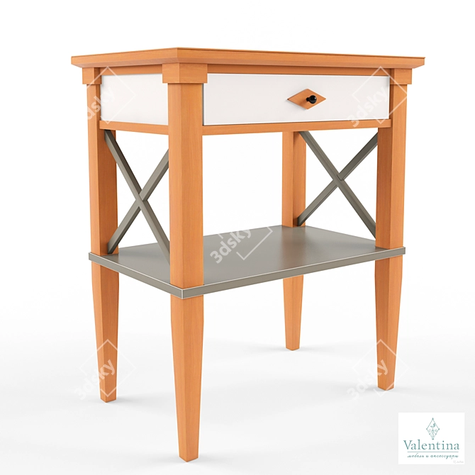 Elegant Valentina Bedside Table 3D model image 1