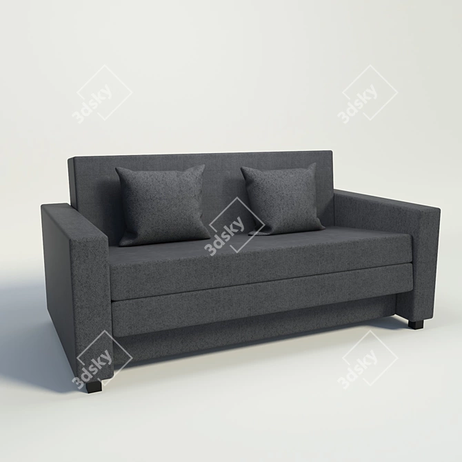 Spacious Bigdeo Sofa Bed - Comfort and Style Combined 3D model image 1