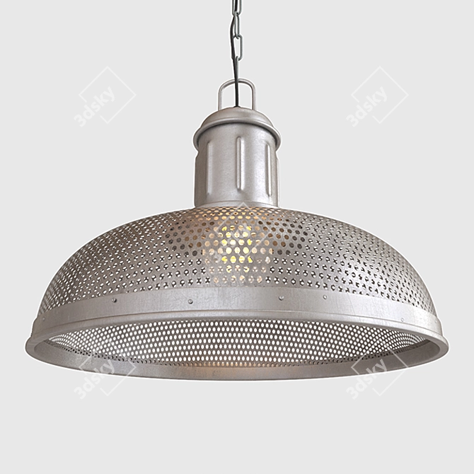 Vintage Iron Pendant Light: Daytona 3D model image 1