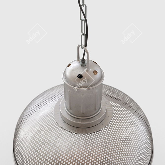 Vintage Iron Pendant Light: Daytona 3D model image 2