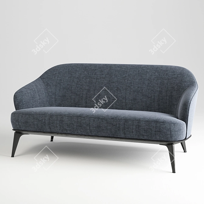 Elegant Minotti Leslie Sofa & Chair 3D model image 2