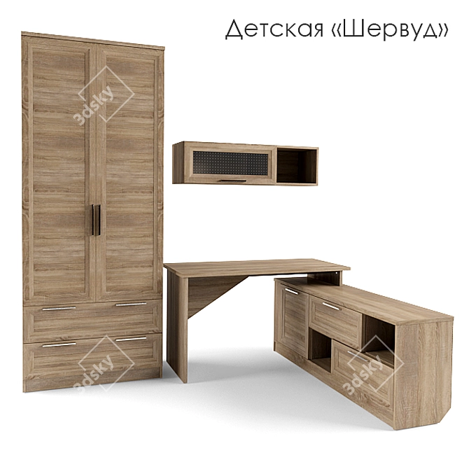 "Sherwood" Kids Furniture Set by Skand 3D model image 2