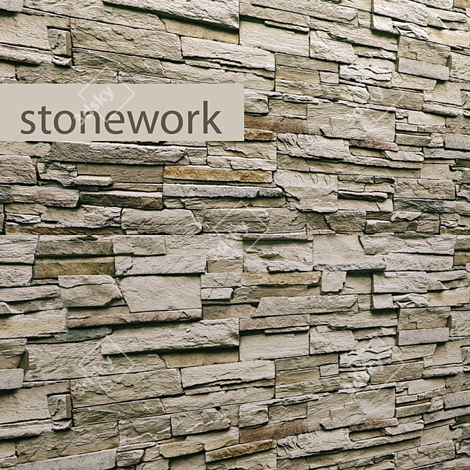 StoneCraft: High-Quality Masonry 3D model image 1