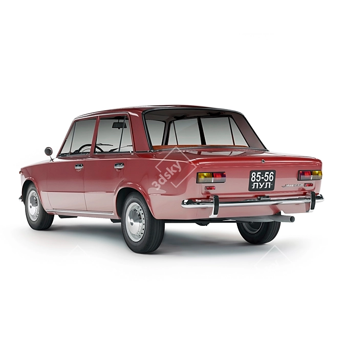 Classic Soviet Car Model: VAZ 2101 3D model image 2