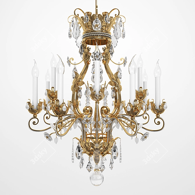 Elegant Chandelier Banchi 3D model image 1