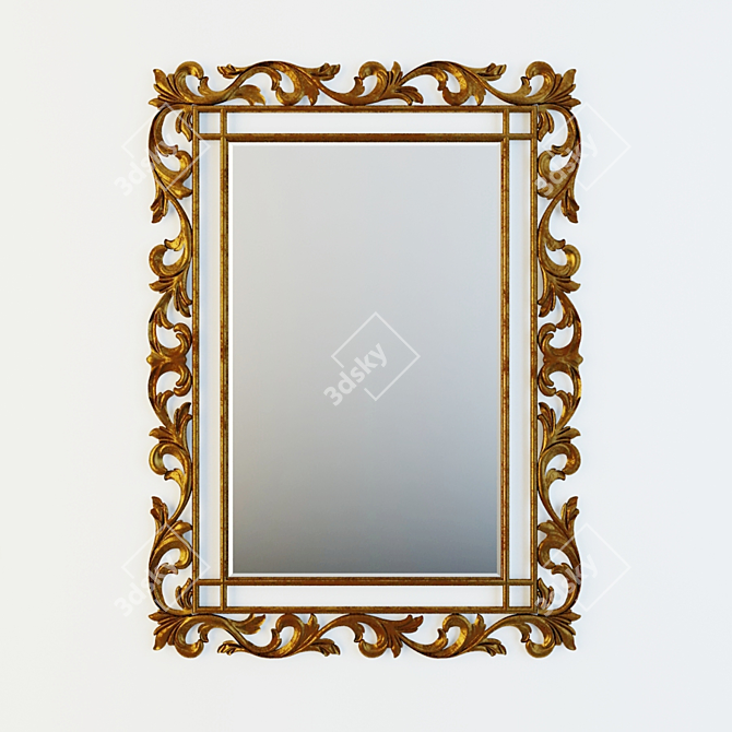 Sophisticated Foliage Mirror: Christopher Guy 3D model image 1